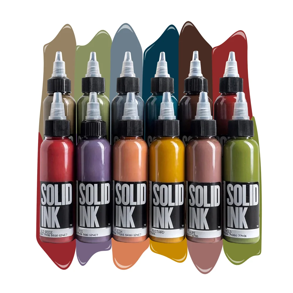 Opaque grey tattoo ink set