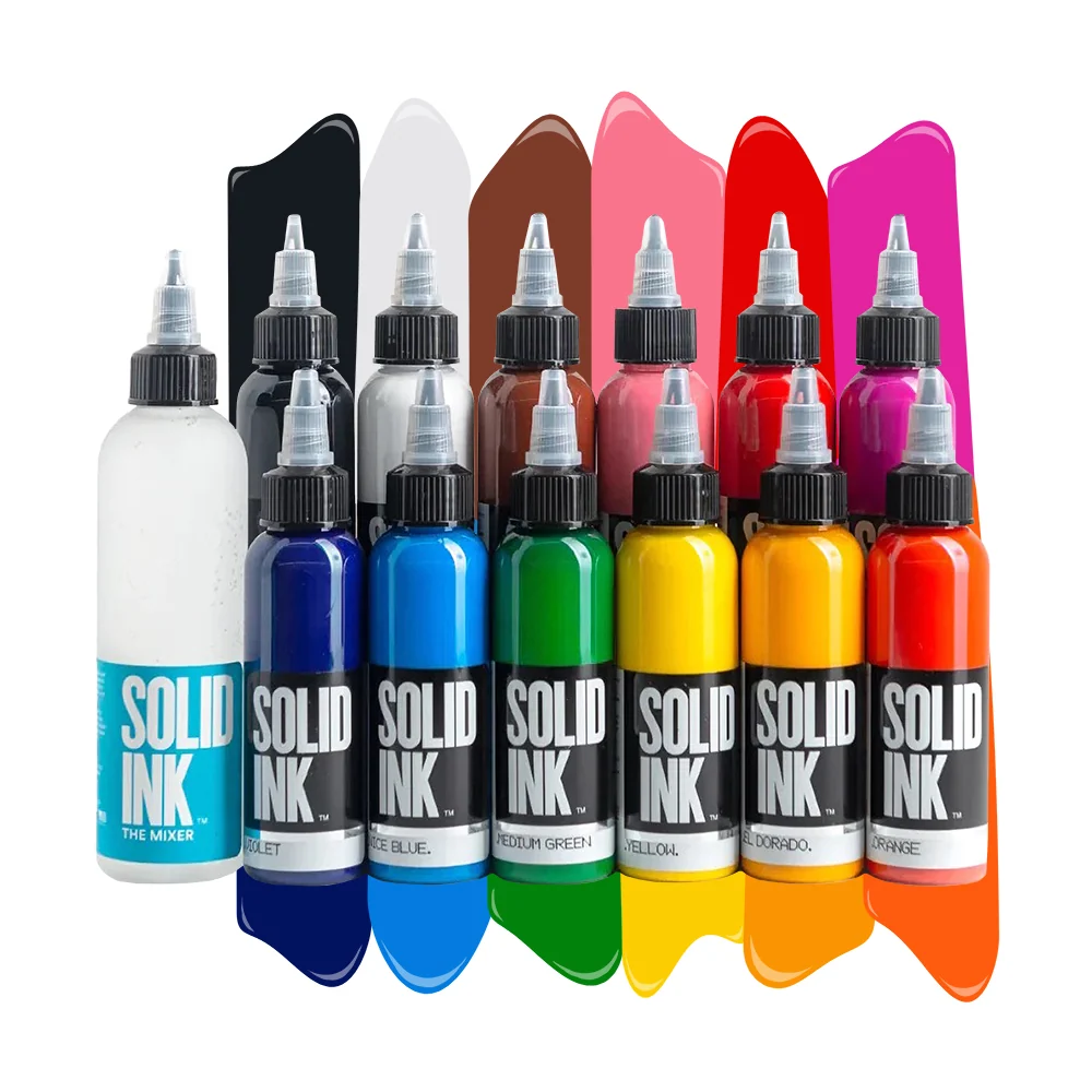 Professional tattoo ink color set